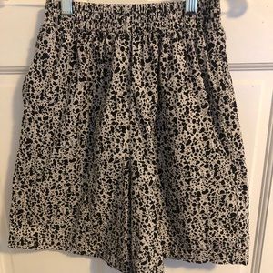Black & White Paint Splatter 90s Shorts